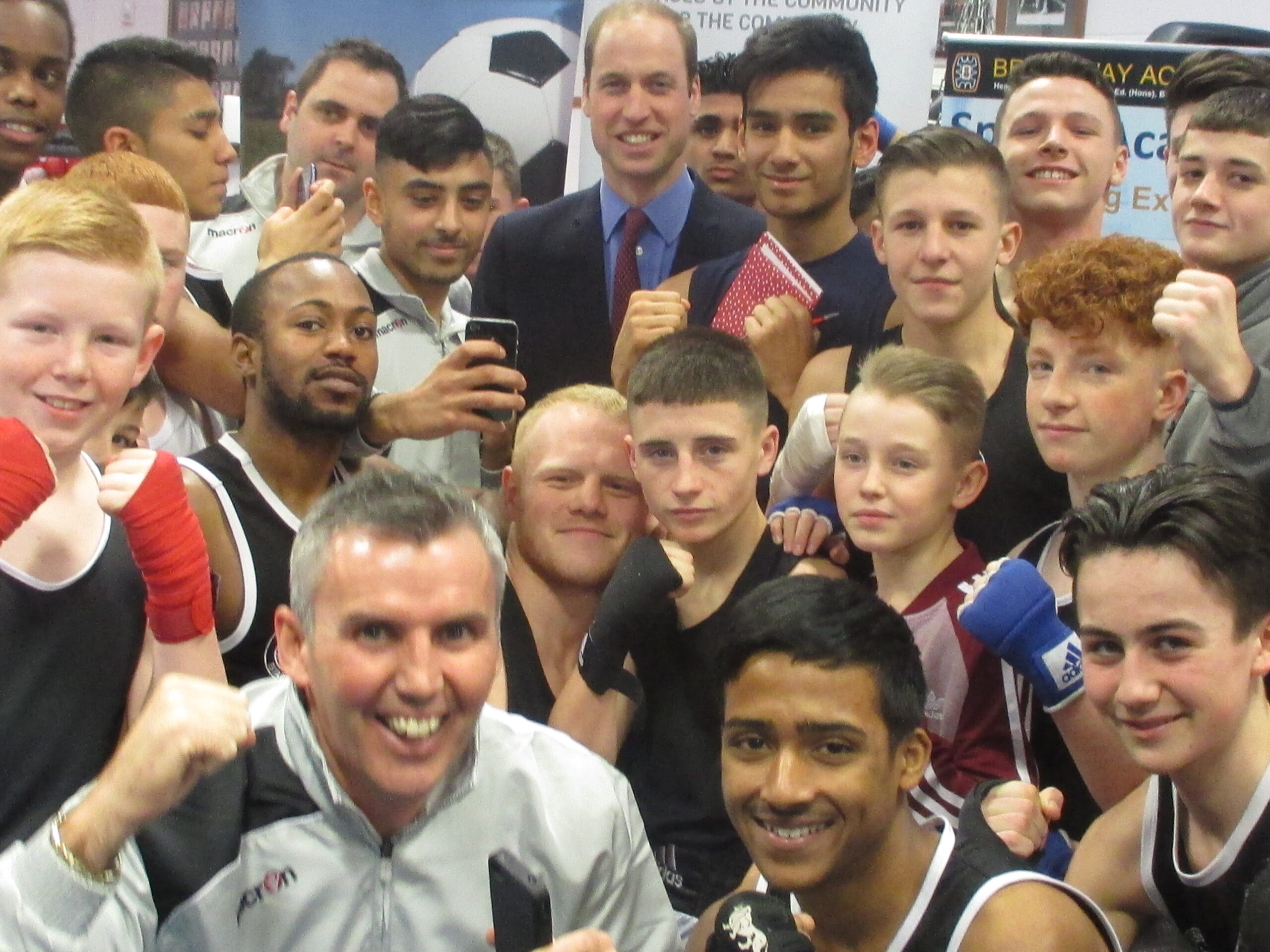 Royal visit to the boxing club